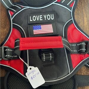 Red and Black Dog Harness